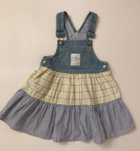 Cherokee Toddler girls blue & yellow bib overall jumper Size 2T - Picture 1 of 7