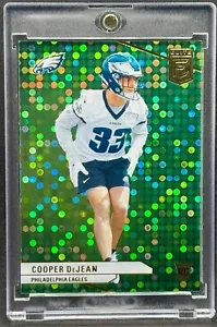 Cooper DeJean RARE ROOKIE RC GREEN REFRACTOR INVESTMENT CARD PANINI SSP MINT - Picture 1 of 2