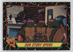 1989 Topps Teenage Mutant Ninja Turtles Series 2 Our Story Opens #89 qp4