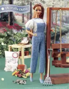 NEW ANNIES FASHION DOLL CROCHET CLUB OVERALLS OUTFIT - Picture 1 of 1