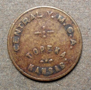 Topeka, Kansas, Central Y.M.C.A.   Good For Towel Or Locker. Brass, 21mm, vf, s - Picture 1 of 2