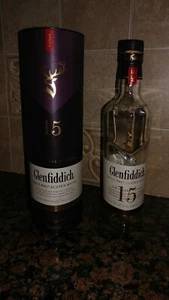 👑Glenfiddich 15 Jahre Single Malt Scotch Leerflasche & Kanister - Bild 1 von 6