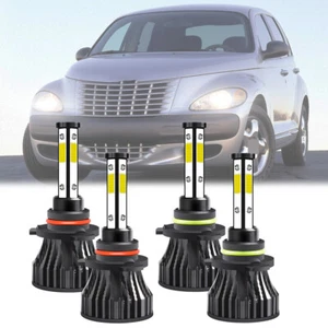 Combo de 4 bombillas LED de haz alto y bajo para Chrysler PT CRUISER 2001-2010 A+ - Imagen 1 de 12