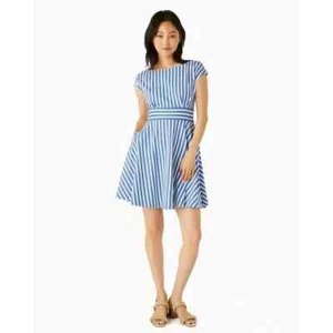 Kate Spade Basket Stripe Ponte Fiorella Dress XS - Picture 1 of 12