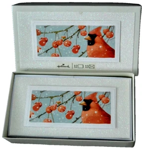 Tarjetas de felicitación navideñas MARJOLEIN BASTIN Cardinal Bird 12 ct NUEVO EN CAJA SELLO BRILLO - Imagen 1 de 3