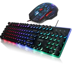 X2 Pro Computer Video Gaming PC Keyboard Game Panel Keypad LED Color DPI Mouse - Picture 1 of 17