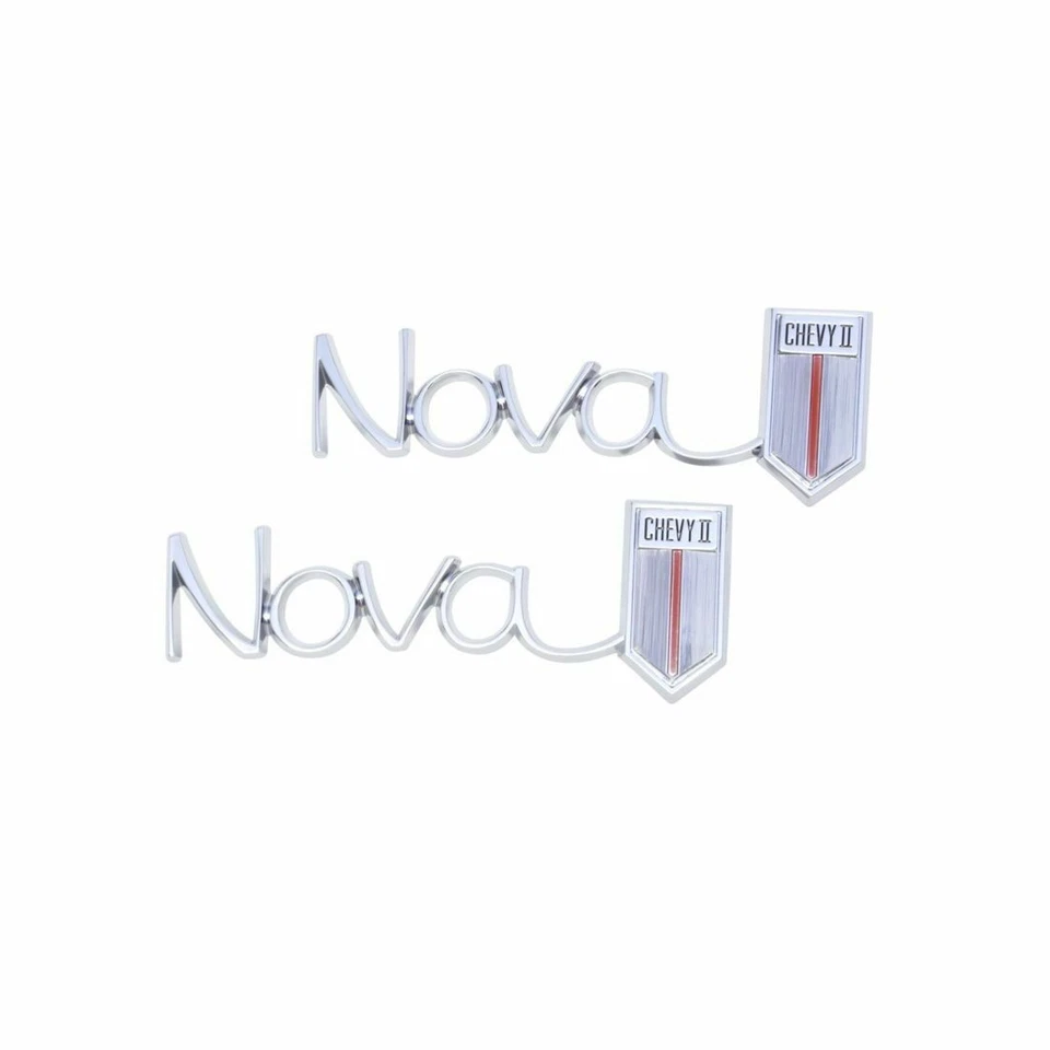 Nuevo par de piezas de moldura emblema panel cuarto trasero para Chevrolet Chevy II 3040 Foto 1 de 1