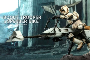 Hot Toys TMS017 Star Wars The Mandalorian Scout Trooper & Speeder Bike 1/6 - Picture 1 of 4