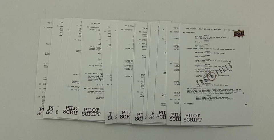 UPPER DECK X-FILES MONSTERS OF THE WEEK - LOT OF 17 DIFFERENT PILOT SCRIPT CARDS - Image 1 of 1