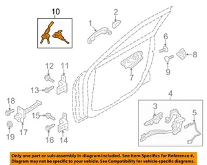 HYUNDAI OEM 12-17 Veloster Front Door Lock Hardware-Cyl Keys 819702VA00 - Picture 1 of 2