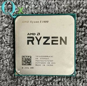 AMD Ryzen 5 1400 AM4 CPU Processor R5 1400 Quad Core 8T 3.2GHz Desktop 8MB 65W - Picture 1 of 1