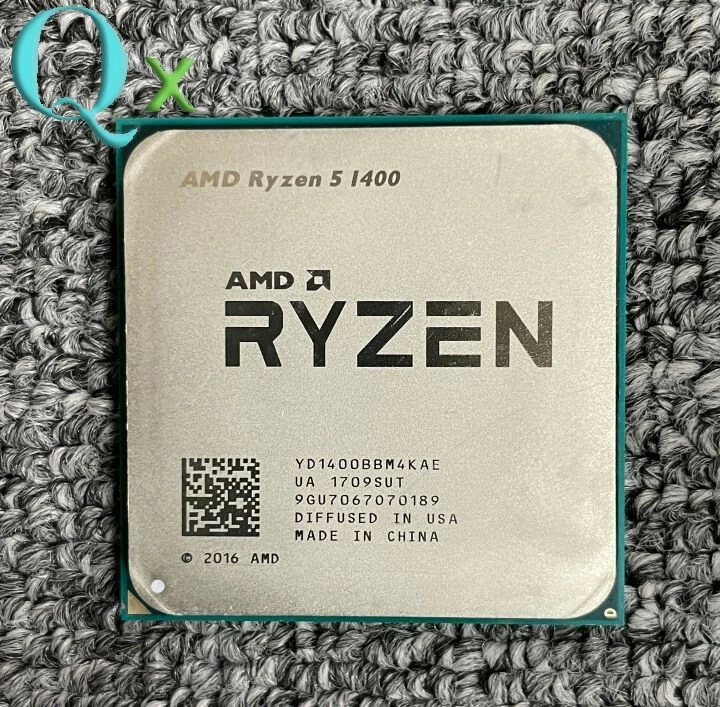 AMD Ryzen 5 1400 AM4 CPU Processor R5 1400 Quad Core 8T 3.2GHz Desktop 8MB 65W - Image 1 of 1