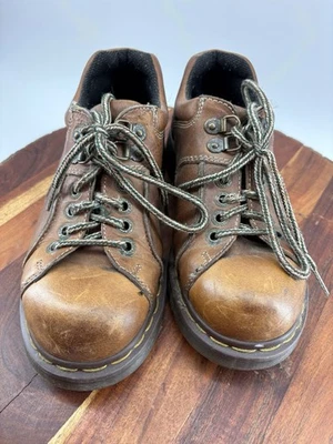 De Colección Inglaterra Dr Martens Mujer EE. UU. 7 Marrón Oxford Zapatos Botas Gruesas 9351 Grunge Foto 1 de 4