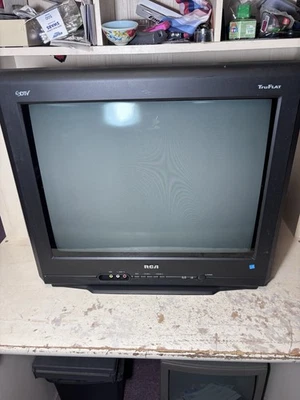 RCA Truflat 20" 20F424T Component CRT TV Retro Gaming, No Remote Tested READ - Image 1 of 4