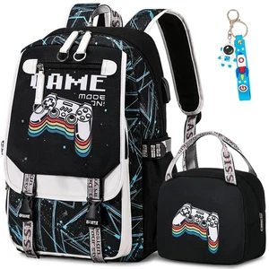 Rucksack für Jungen, Schulranzen für Kinder, Büchertasche für Jungen Kinder Teens Rücken... - Bild 1 von 7