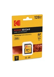 Tarjeta de memoria Kodak 128 GB SD Clase 10 UHS I U1 V10 Full HD con hasta 25 MB de velocidad - Imagen 1 de 2