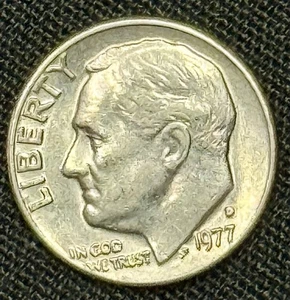1977 D Mint Mark Circulated XF-Details Roosevelt Dime - Picture 1 of 4