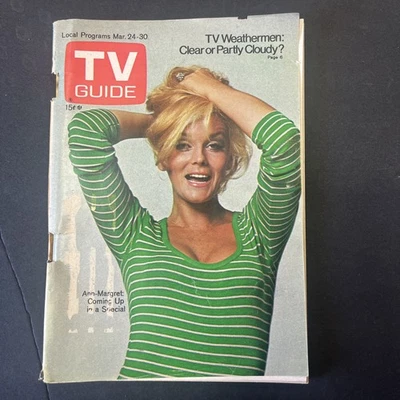 TV GUIDE 1973 March 24th Issue #543 Cover Featuring Ann-Margret - Image 1 of 2