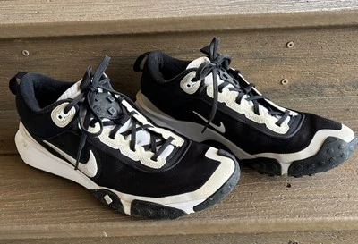 Men's Nike Air Diamond Varsity Turf Baseball Shoes Black White Sz 12 - Image 1 of 4