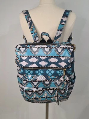 Vintage Southwestern Native American Designs Navajo/Aztec Faux Leather Backpack - Image 1 of 4