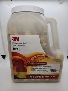 3M Performance Plus R/Y+ 18-8 AWG 500 Pieces Wire Connector Nuts Yellow Red - Picture 1 of 2