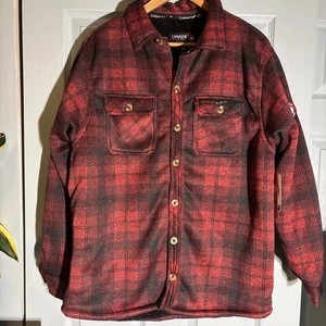 Canada Weather gear Red And Black Plaid Sherpa Lined Shirt/ Jacket Sz XXL. NWT - Picture 1 of 10
