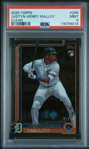 2025 Topps Clear #269 Justyn-Henry Malloy Rookie PSA 9 - Picture 1 of 2
