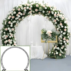 Metal Wedding Arch for Ceremony Party Decoration 8Ft Wide 7Ft High,Garden Arc... - Picture 1 of 7