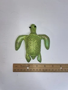 Small Stuffed With Beads Turtle Toy, Almost Like A Bean Bag But Shaped Turtle - Picture 1 of 9