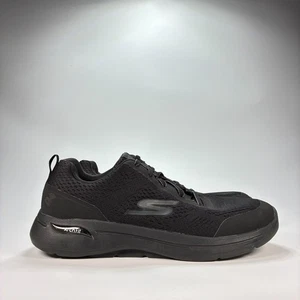 Scarpe da corsa passeggio Skechers GoWalk Arch Fit nere stringate 216116 da uomo taglia 12 - Foto 1 di 10
