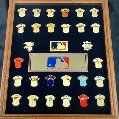 Vintage 1985 Major League Baseball Jersey Pin Set 26 Teams MLB Peter David #856 - Image 1 of 4
