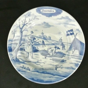 Metropolitan Museum of Art Delfts Holland Erstausgabe 9 1/4" Dezember Teller - Bild 1 von 8