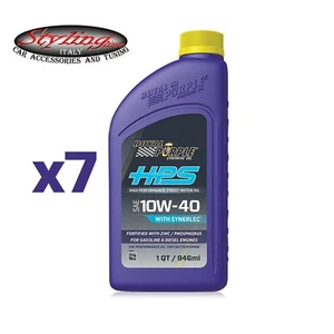ROYAL PURPLE HPS 10W40 OLIO 100% SINTETICO HIGH PERFORMANCE 7 X 946ML - Foto 1 di 1