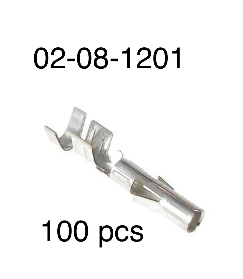 100 Pcs Pin Female Molex Connector Pins 02-08-1201, Series 8980, 0.0825" - Image 1 of 1