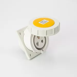 ROLEC 16A PRESA MONTATA PANNELLO ANGOLATO 3 PIN 110V IP67 RESISTENTE ALLE INTEMPERIE - Foto 1 di 3