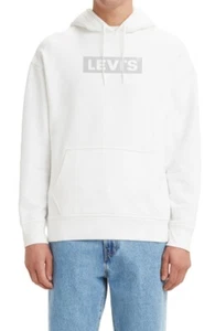 Nuevo con defecto Levi's Para Hombres Relajado Gráfico Tonal Caja Sudadera con Capucha Blanca XL - Imagen 1 de 3