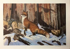 "Don Kloetzke ""Out-Foxed"" Fox SN impresión 22"" x 17,5" - Imagen 1 de 2