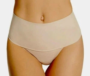 MIRACLESUIT Comfy Curves Warm Beige Nude Firm Control Waistline Thong Panty M L - Picture 1 of 7