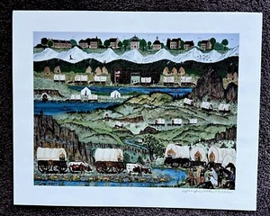 Jennifer Lake Miller Signed Print "Oregon Trail" New - Picture 1 of 4
