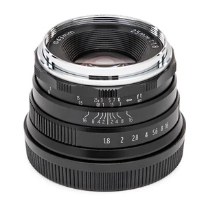 Koah Artisans Series 25mm f/1.8 Manual Focus Lens for Fujifilm FX Black - Picture 1 of 4