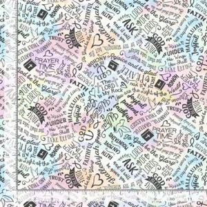 Religious Faith Words Fabric By The Yard Prayer Cotton Timeless Treasures CD2738 - Picture 1 of 1