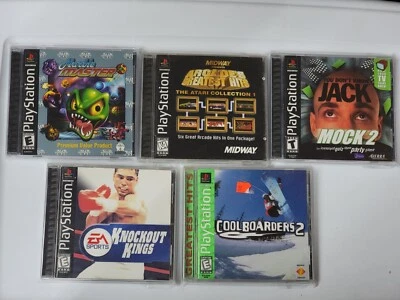 PS1 LOT Arcade Greatest Hits Mock 2 Marbel Master Knockout Kings Cool Boarders 2 - Image 1 of 4