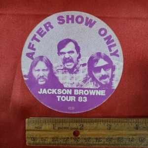 Jackson Brown 1983 After Show only Backstage Sticker Pass   - Picture 1 of 2