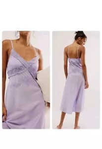 Free People Intimately Going Steady Slip Dress Lavender Medium BNWT RRP £118 - Picture 1 of 4