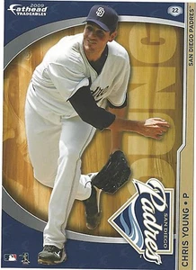 CHRIS YOUNG FATHEAD TRADEABLES SAN DIEGO PADRES LOGO REMOVABLE STICKER 2009 #22 - Picture 1 of 3