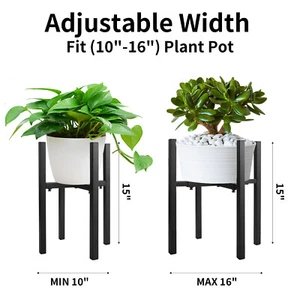 Adjustable Plant Stand Indoor Outdoor Plants Modern Outdoor Large Planter Holder - Picture 1 of 13