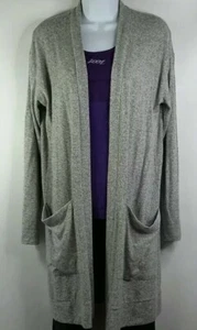 Cherish Damen lange offene Strickjacke mit Seitentaschen - Bild 1 von 2