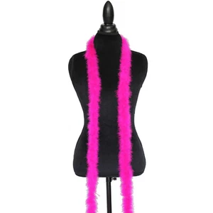 Boa de plumas de marabú fucsia de 15 gramos de largo para costura artesanal de 6 pies - Imagen 1 de 1