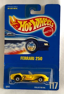 Hot Wheels Ferrari 250 Blue Card Collector No. 117 Yellow - Image 1 of 4