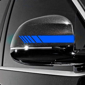2 PIEZAS Pegatinas Espejo Retrovisor Coche Impermeable Anticolisión Advertencia Rayas - Imagen 1 de 6